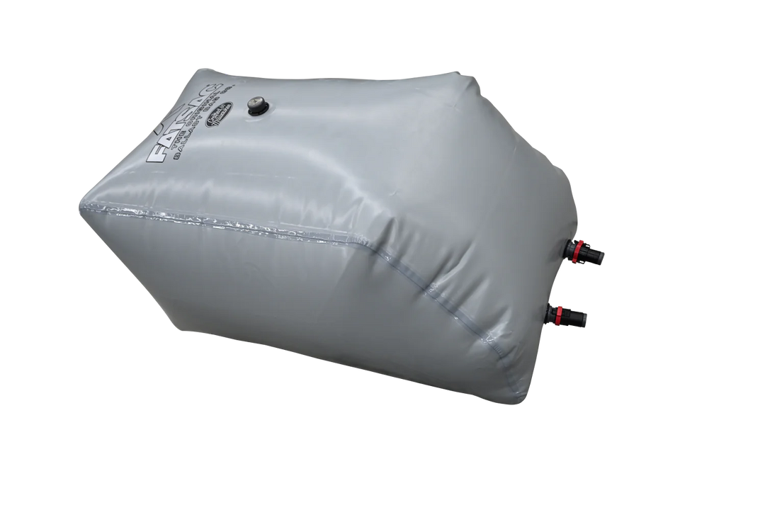 Malibu PNP 550 lbs rear FatSac water bag with valve connections, designed for boat ballast and weight distribution.