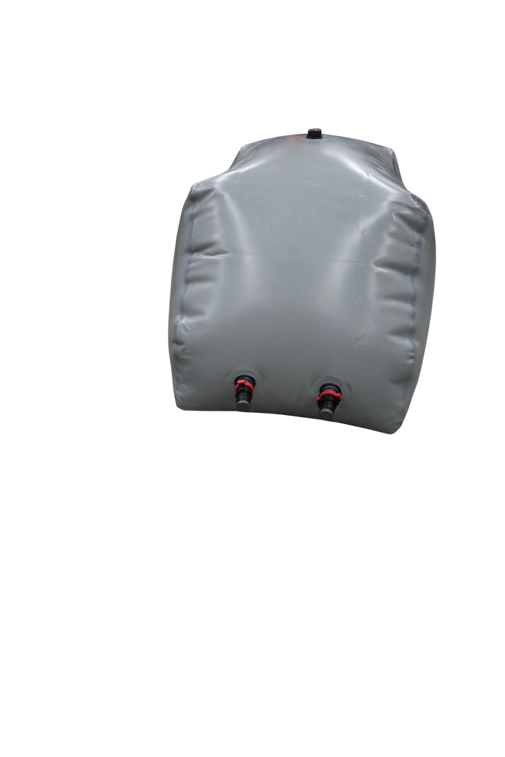 Malibu PNP 550 lbs rear FatSac water bag with two hose connections, used for ballast in wakeboarding boats.