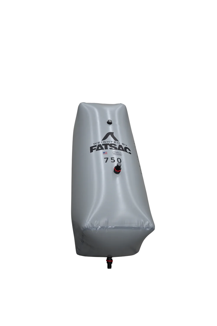 Malibu/Axis PNP 750 lbs rear FatSac water ballast bag with black and red valve, designed for wakeboarding boats.