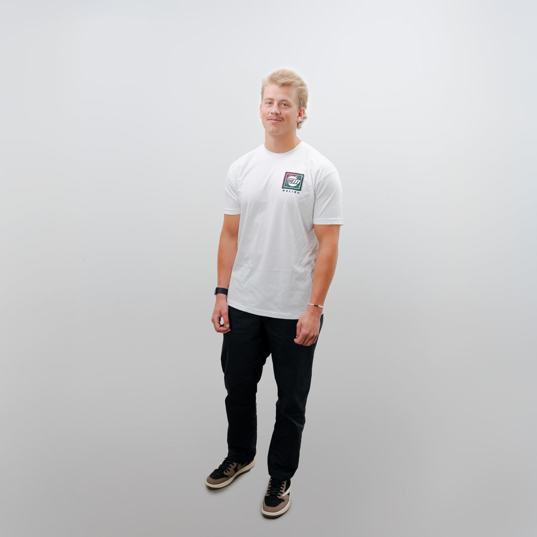 White Malibu Wave Warrior Tee