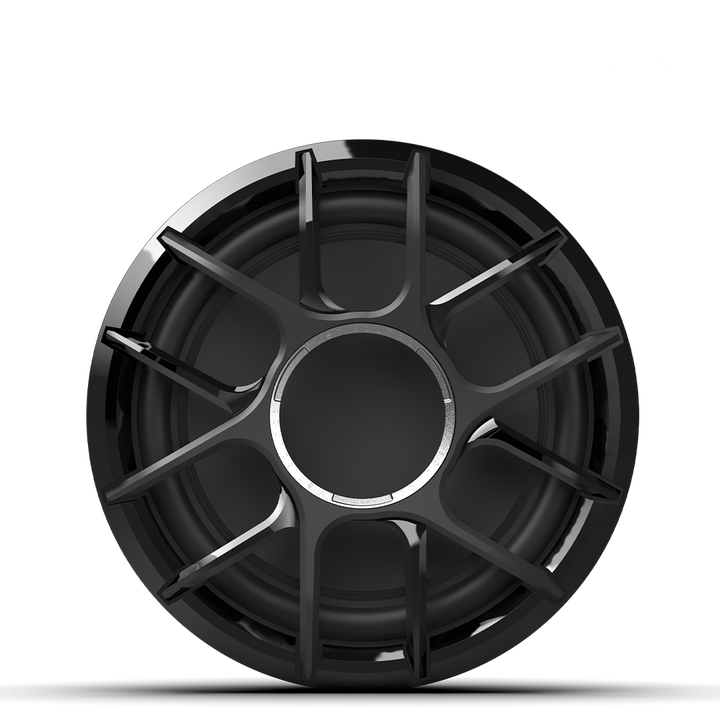 Black ZERO 12 S4 XZ-B subwoofer with protective grille, high-performance audio speaker for deep bass.