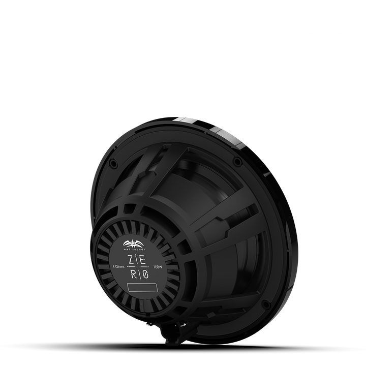 Black 6.5-inch Zero Series™ ZOE XZ-B speaker with a sleek design, detailed specifications, and modern construction.