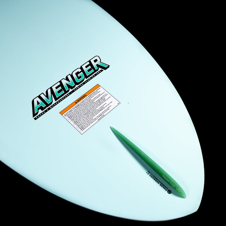 2026 Phase Five Avenger surfboard featuring a sleek design and vibrant colors for optimal performance on the water.