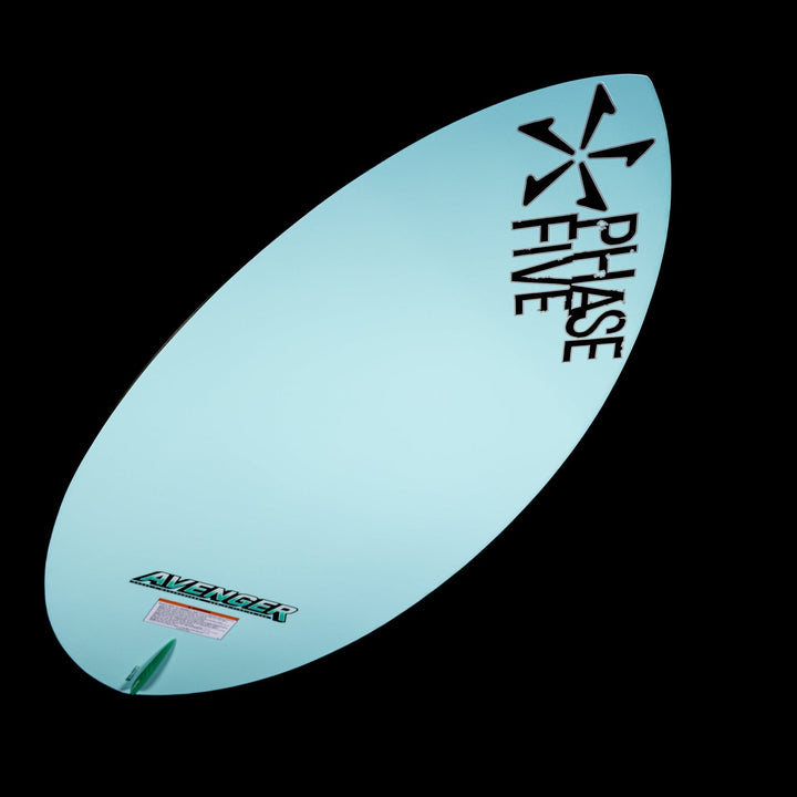 2026 Phase Five Avenger wake surfboard featuring a sleek design and vibrant blue color for optimal performance on the water.
