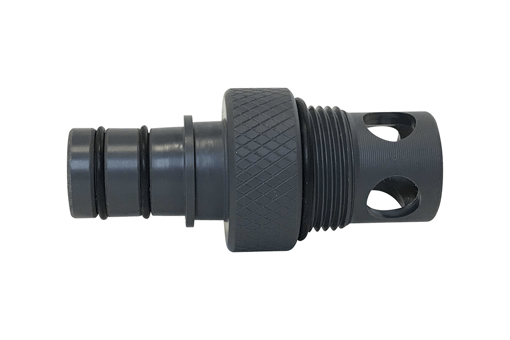 FatSac 3/4" quick connect sac valve with threaded threads for easy attachment and secure connection.