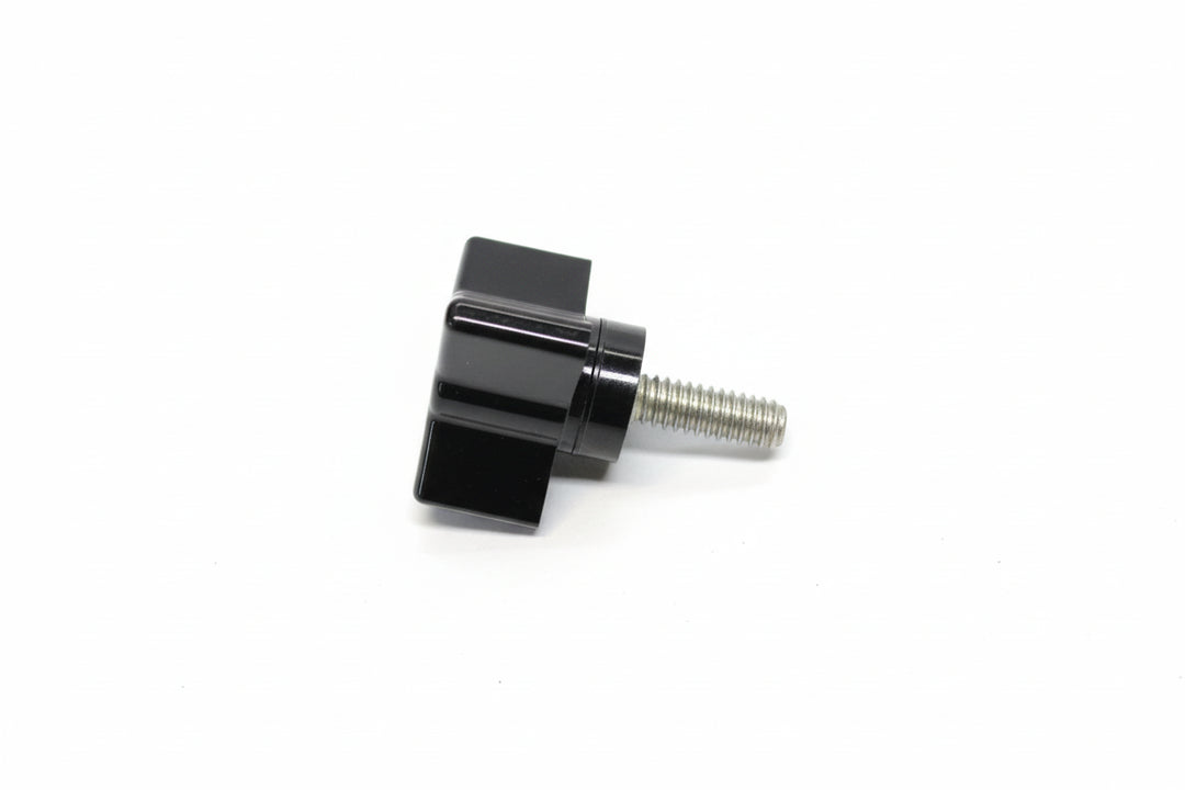 Replacement black knob with a threaded metal screw for Tower Flag Mount, designed for easy replacement.