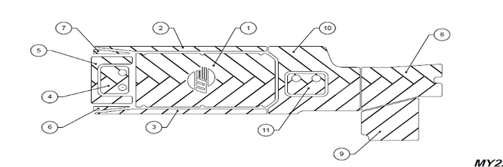 Diagram of the 2022-2023 25 LSV Malibu Soft Grip Flooring Complete Kit, showing labeled components and layout.