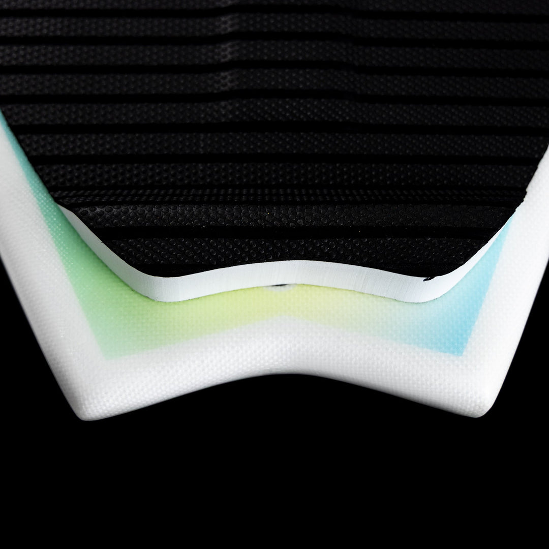 Close-up of the 2026 Phase Five Minnow wake surfboard showing its textured surface and sleek design.