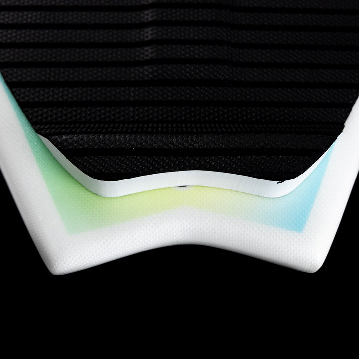 Close-up of the 2026 Phase Five Minnow wake surfboard showing its textured surface and sleek design.