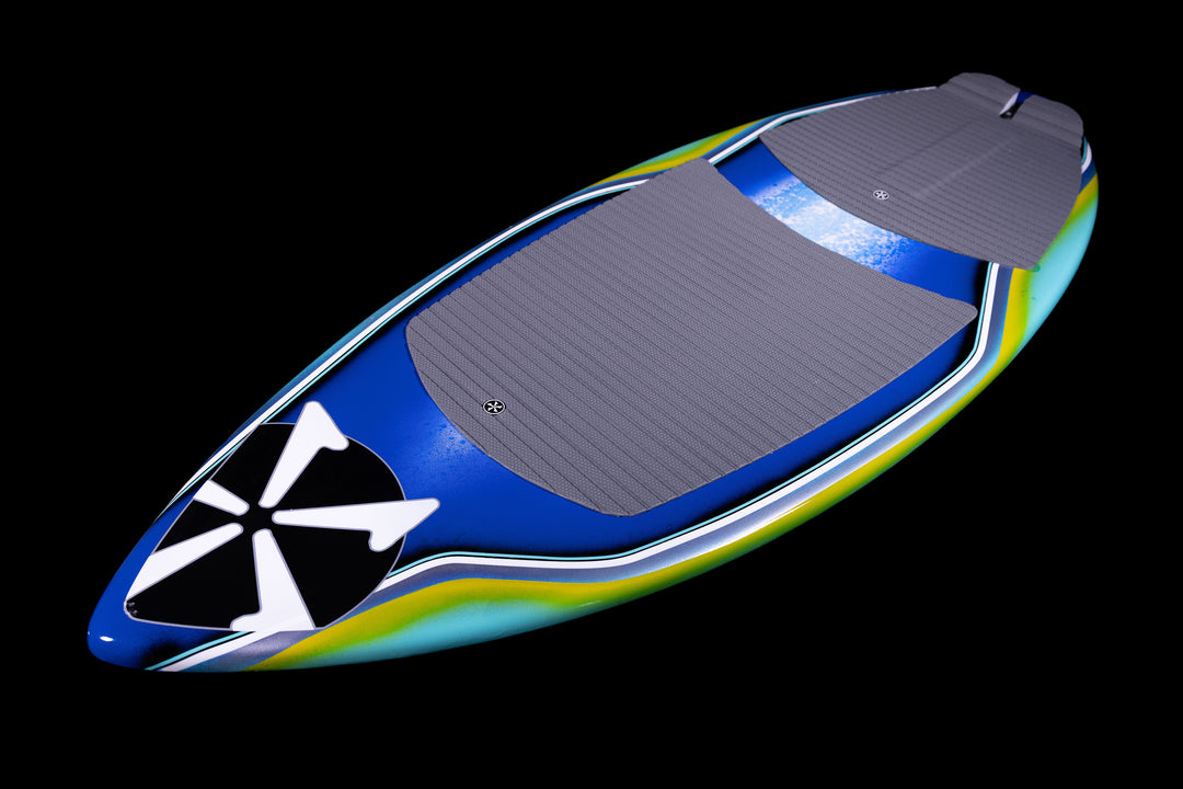 2025 Phase 5 Prop Skim Board featuring a vibrant design and textured surface for enhanced grip and performance.