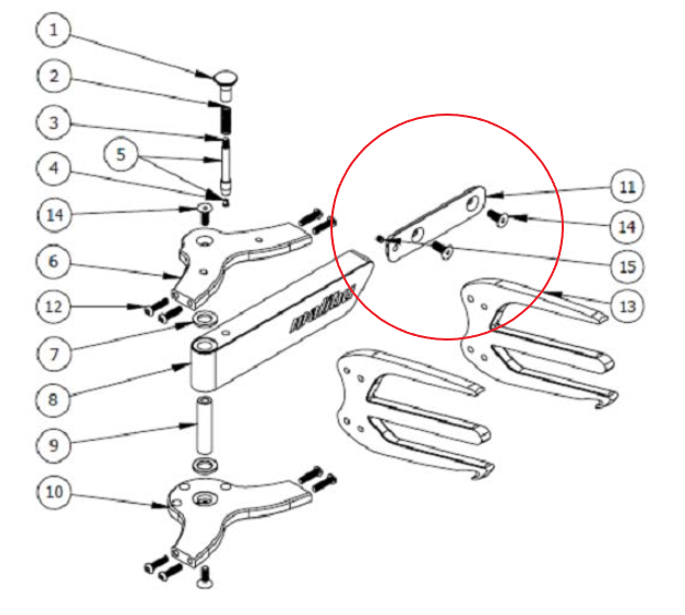 Diagram of a G3 Rack Mount Slide showing components and assembly parts with a red circle highlighting a specific bracket.