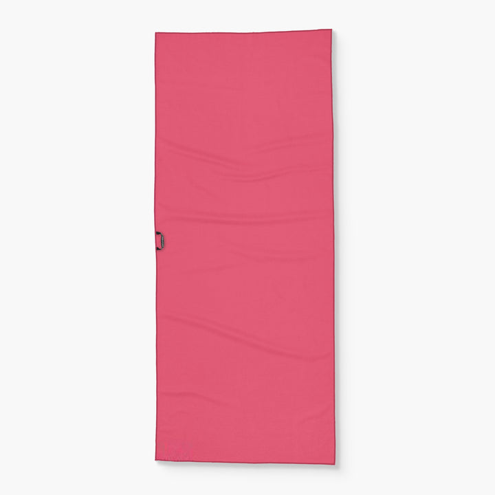 Pink Wake Head Berry Sweet Lake towel with a handle on the side, ideal for beach or pool use.