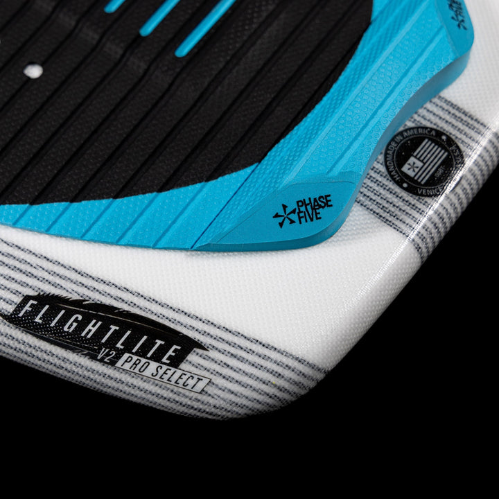 2026 Phase Five Swell wake surfboard featuring a textured surface and vibrant blue accents for enhanced performance.
