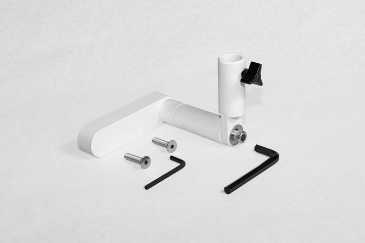 Tower Flag Mount for Malibu and Axis boats, featuring a white finish and included hardware for easy installation.