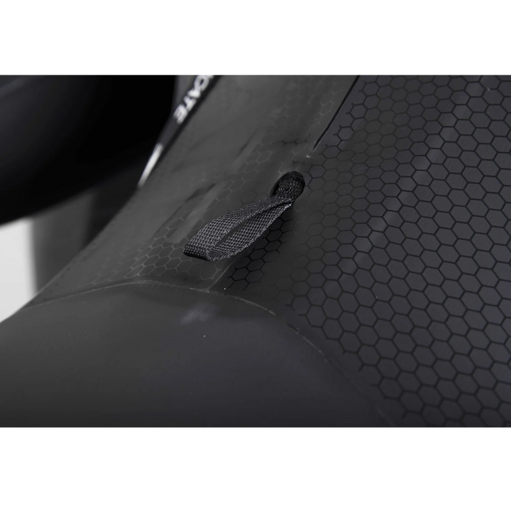 Close-up of the Syndicate DRY-FLEX Wetsuit showcasing its flexible material and unique hexagonal texture for optimal performance.
