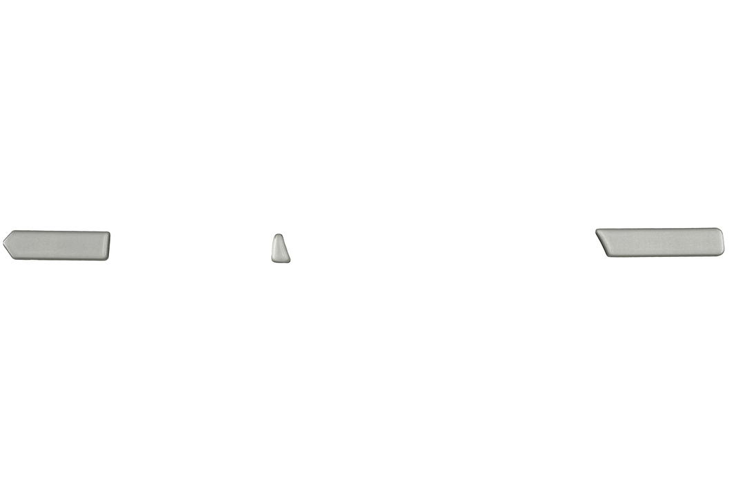 Gray Axis Dash Decal set with three separate pieces, designed for vehicle dashboard decoration or customization.