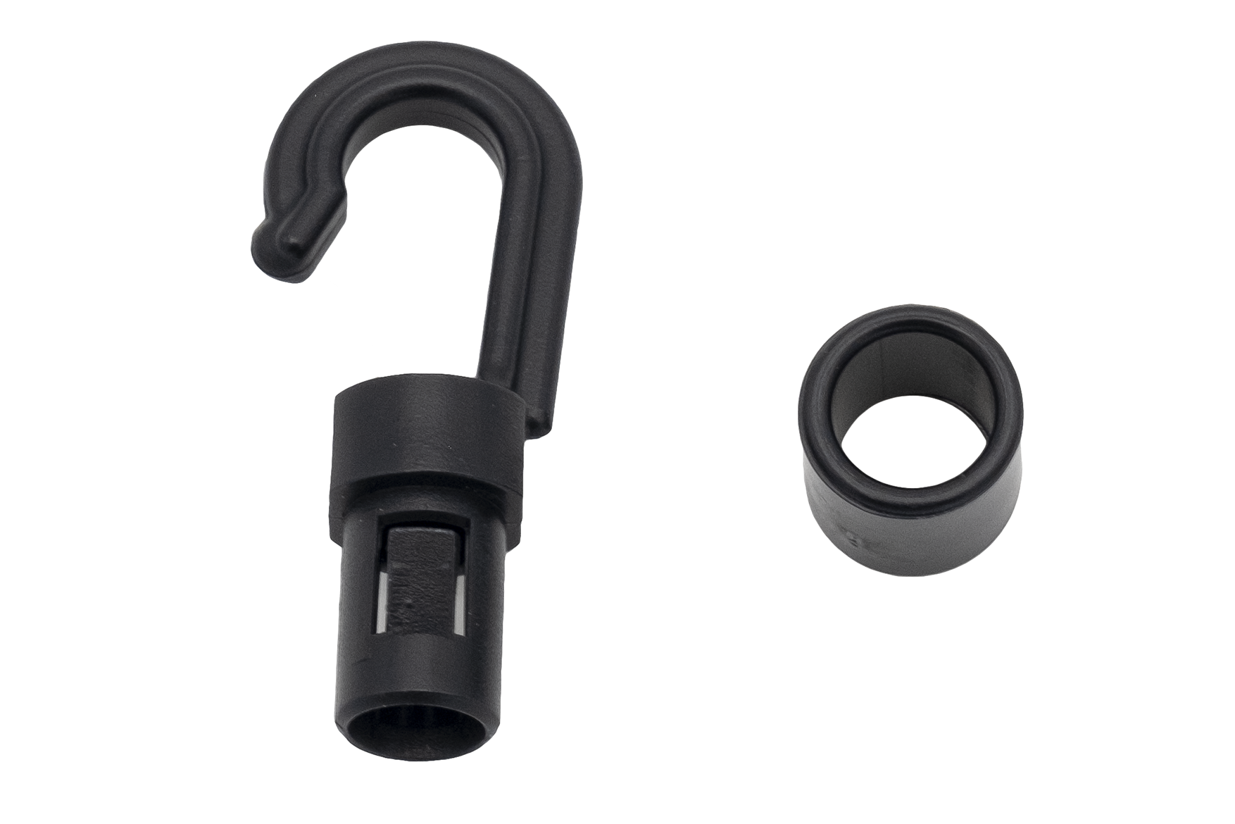 black pastic hook for poly strab