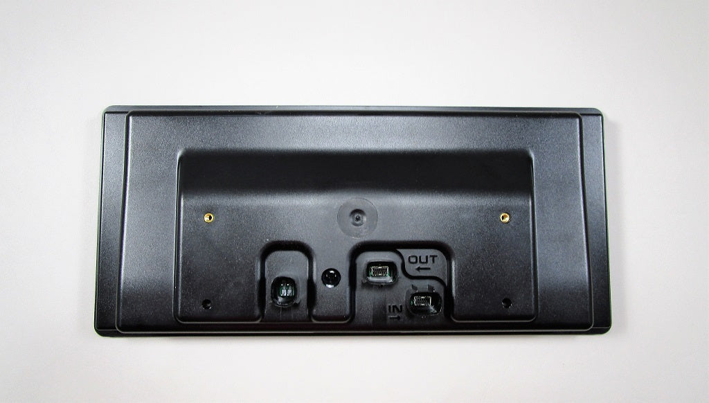 12-inch Wakesetter display panel with USB ports, power input, and output connections for marine entertainment system.