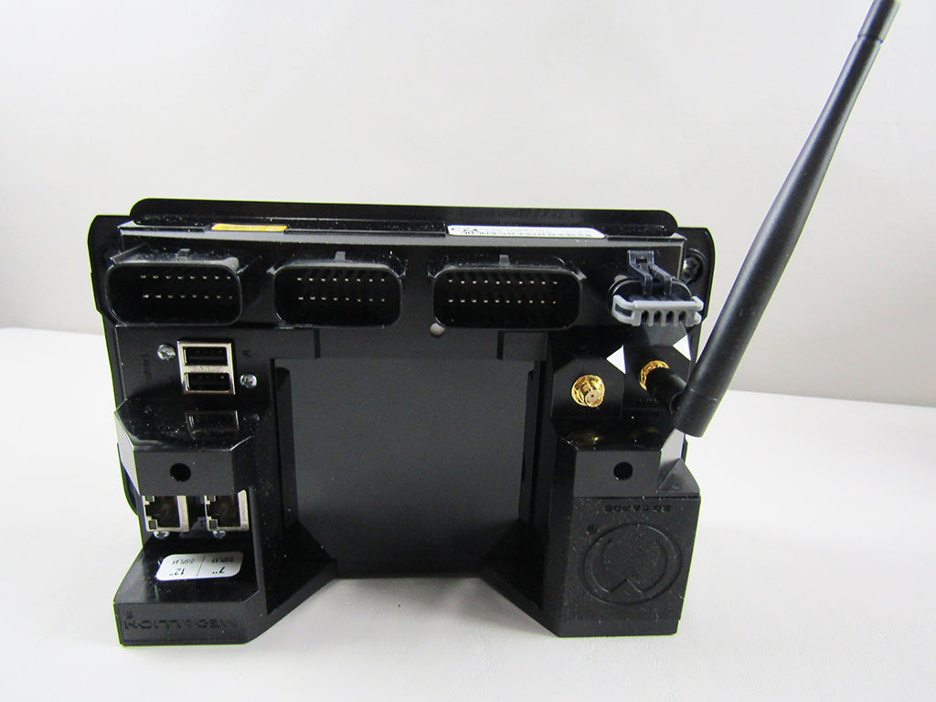 Malibu Viper II Model year 2019, a black electronic control unit with multiple ports, connectors, and an antenna.