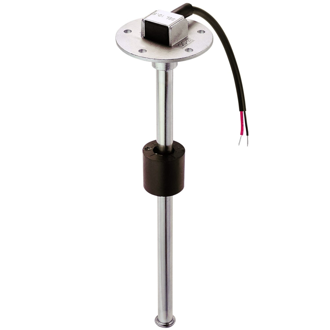 Sending unit, WEMA, 8-inch, with electrical wiring and mounting components for fuel tank level measurement.