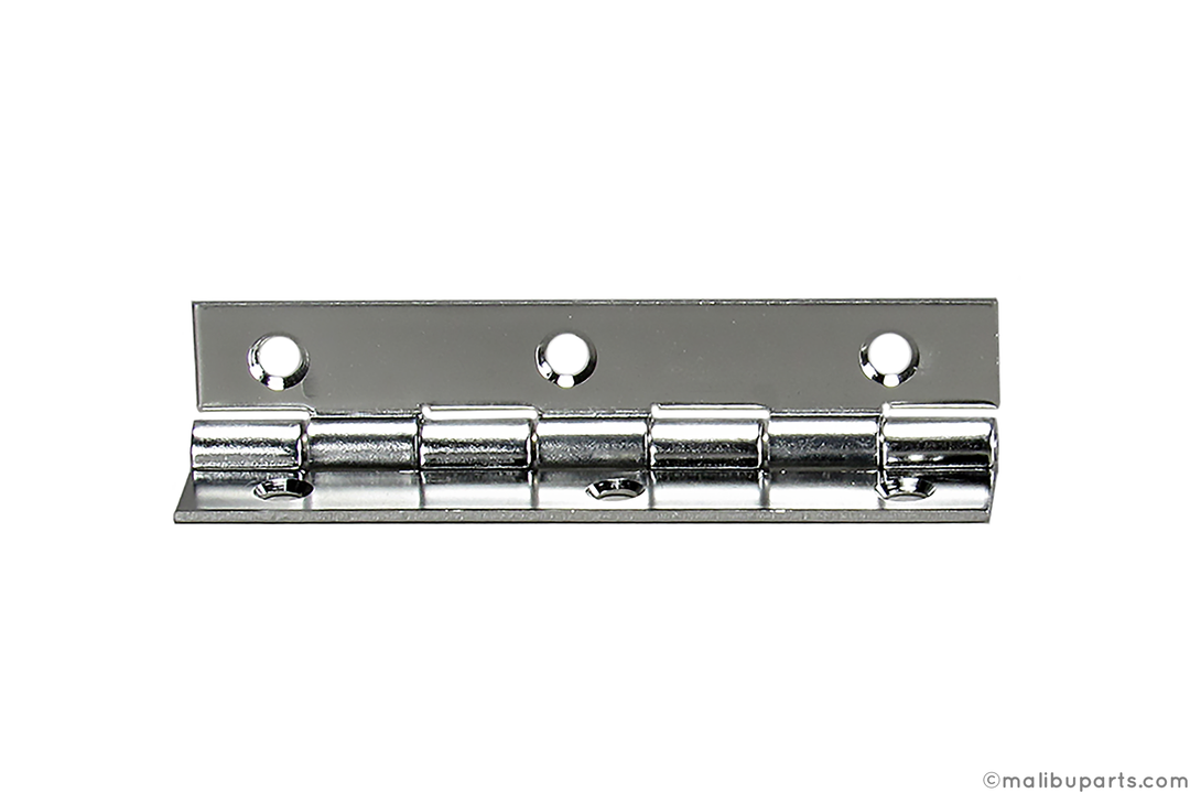 Metal Axis Swimdeck door hinge with mounting holes for pool door installation.