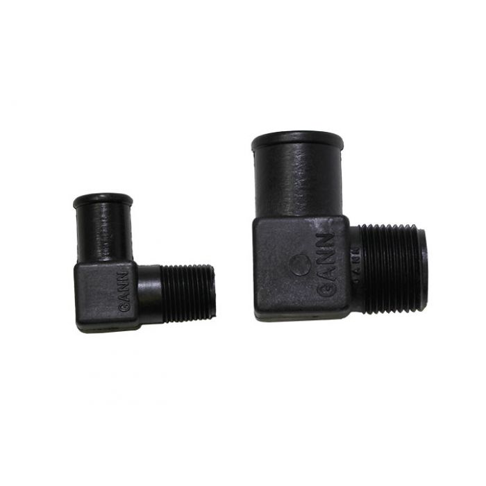 Two black manifold T-fitting replacement kits with threaded ends, designed for plumbing or fluid systems.