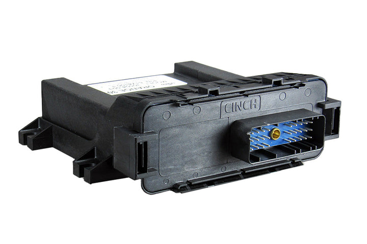 White Surf Gate control box with black casing and multi-pin connector for boat surf system control.