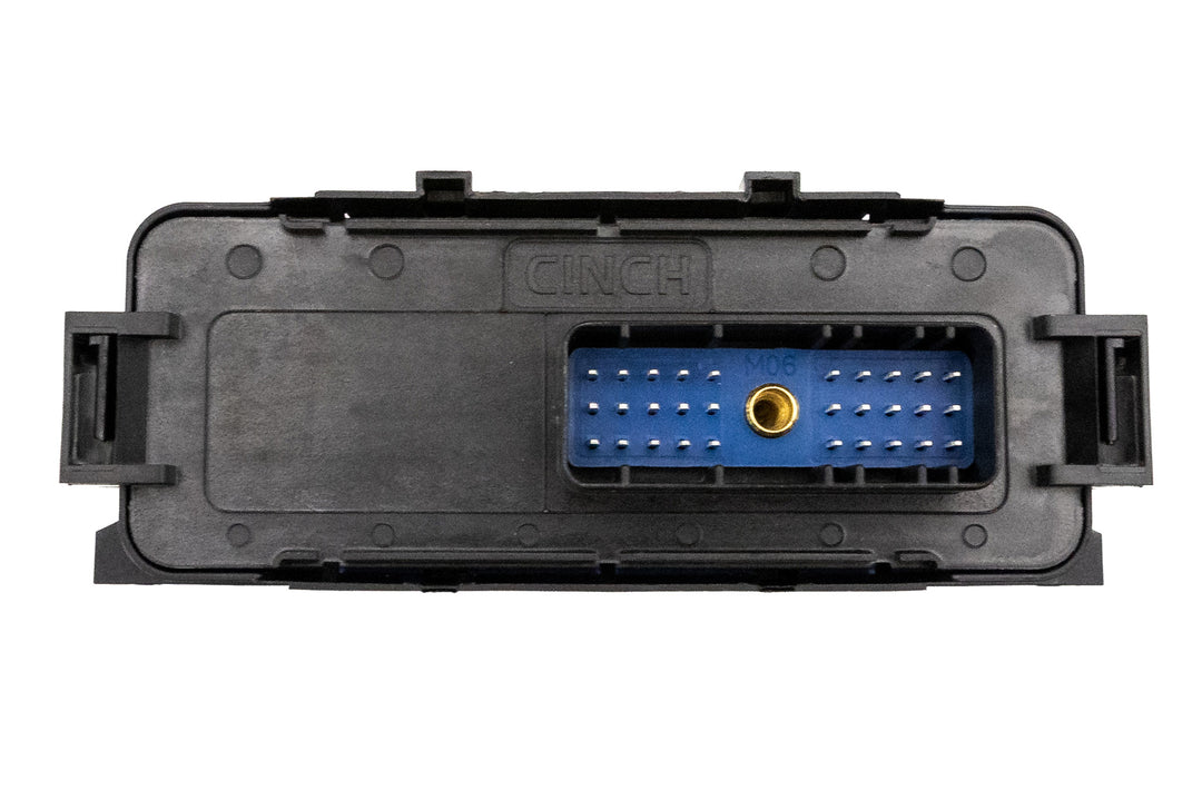 Orange Surf Gate control box with a black casing and blue connector port for electronic surf system control.