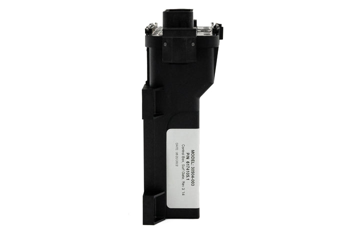 Orange Surf Gate control box with black casing, label, and connection ports, used for managing surf gate functions.