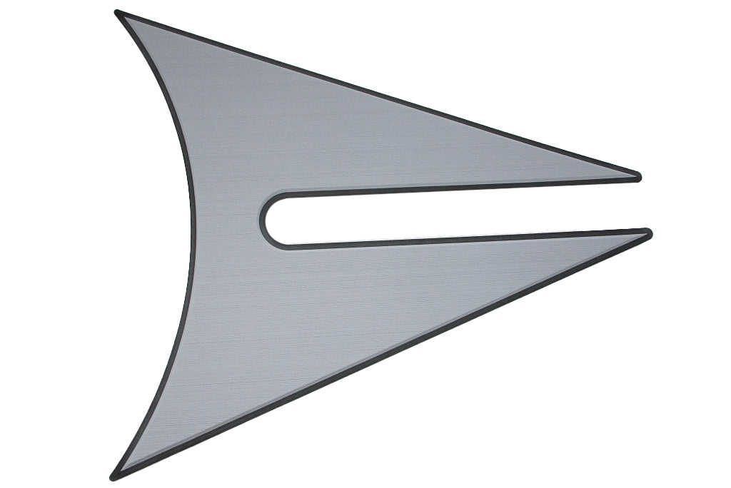SeaDek A-Frame cover in gray with black edges, designed to protect and enhance the boat&