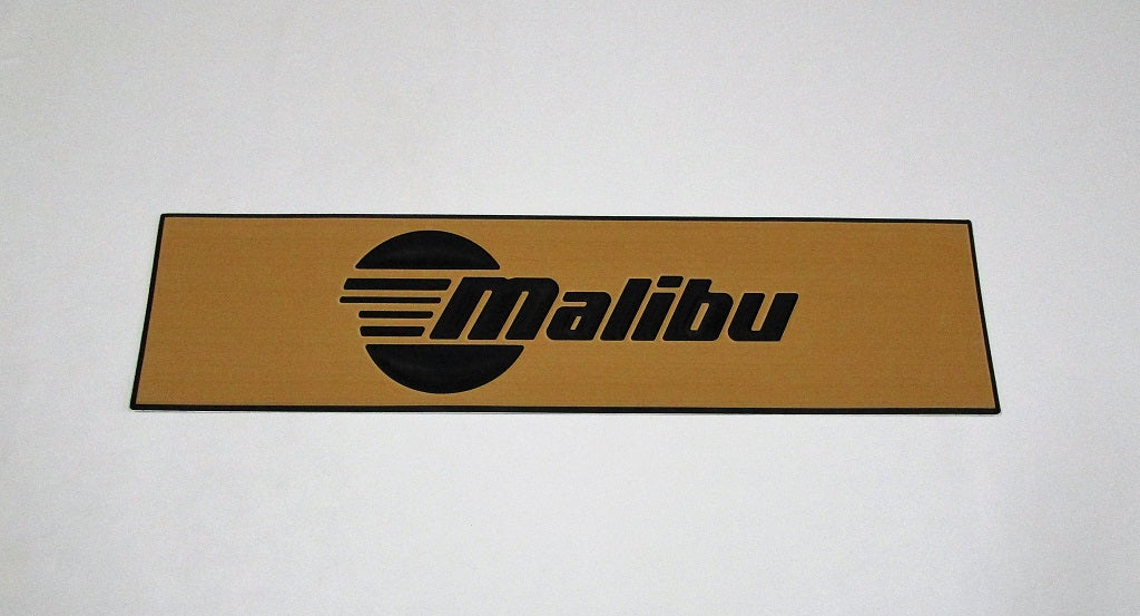 SeaDek Tread with Malibu logo, mocha color, 6mm thick, 10.75x65 inches, designed for boat fenders.