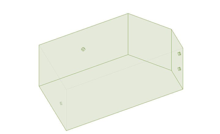 Outline of Malibu PNP 550 lbs Rear FatSac, a large, rectangular, inflatable water bag for boat ballast.