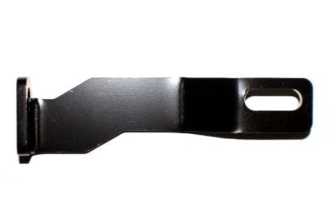 Black metal impeller housing bracket Part A with mounting hole, used in pump assembly.