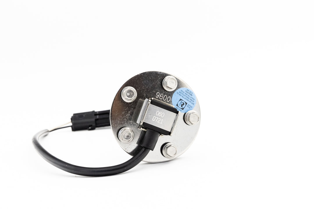 Sending unit, WEMA, 6-inch, metal and electrical component with wiring and mounting bolts, used for fluid level measurement.