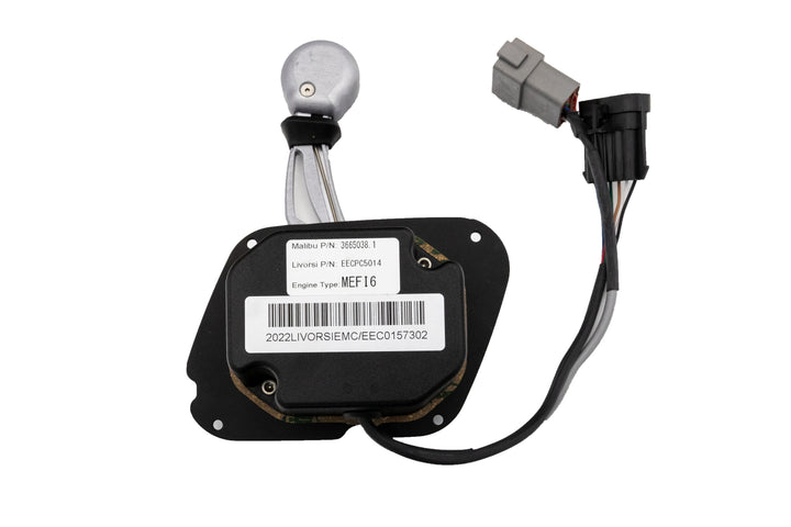 Malibu Control module for Mefi-6 engine, with wiring harness and connector, used in marine or boat engine systems.