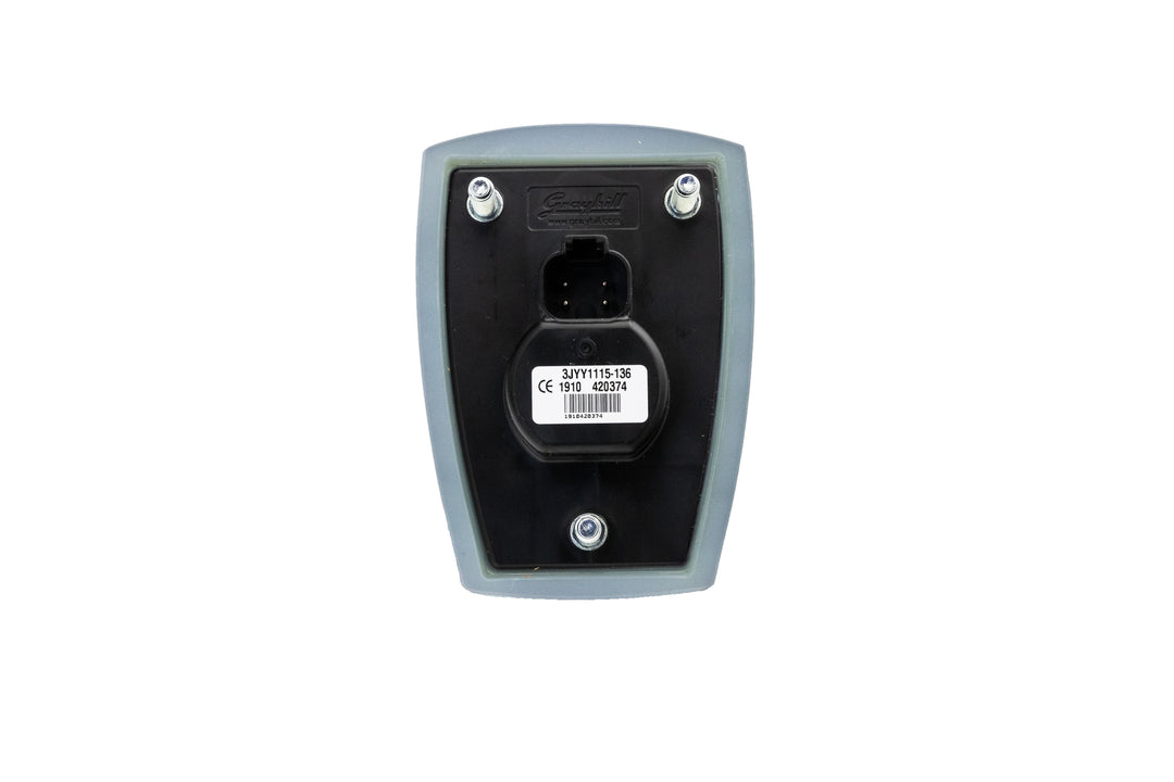 Sport dash rotary knob for vehicle control, compatible with models 2015-2019, shown from the back with mounting screws.