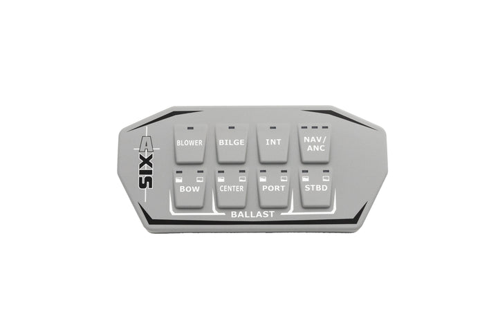 Axis 2x4 keypad with port, model 17-21, featuring labeled buttons for blower, bilge, intake, navigation, and ballast control.