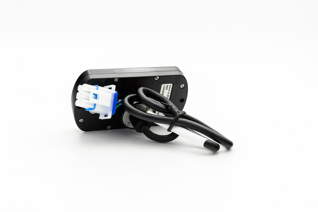 Stereo transom remote for Malibu/Axis boats, with wiring and control module, used for boat audio system control.