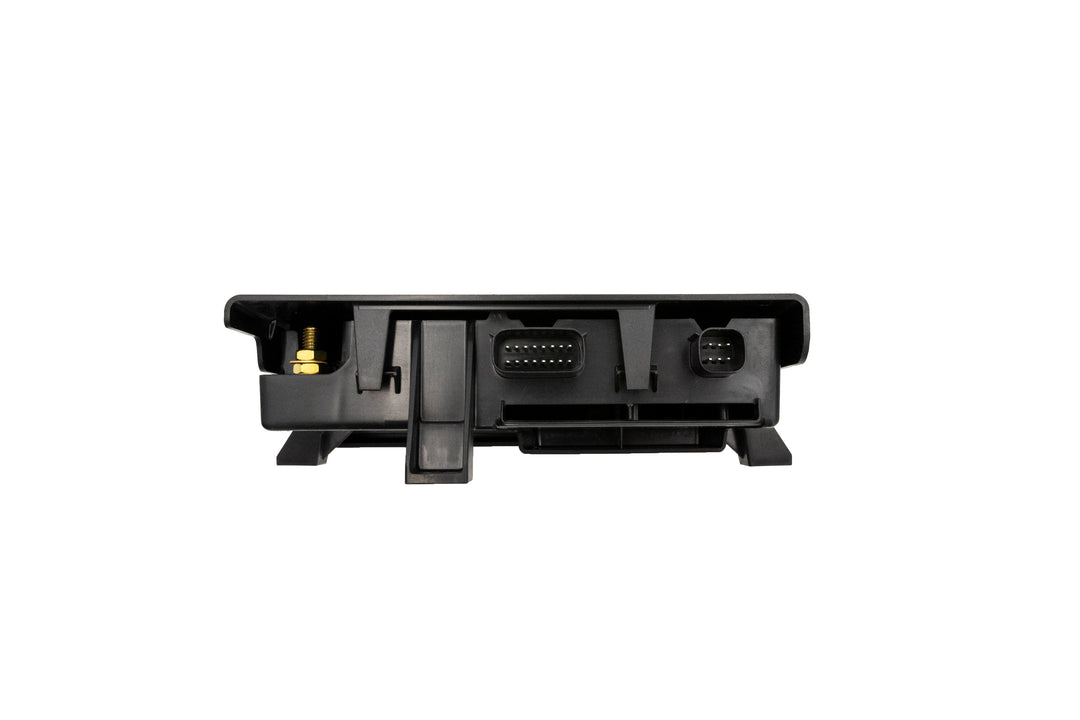 Power module-Primary, Axis 17-21, black rectangular electronic component with connectors and a gold screw terminal.
