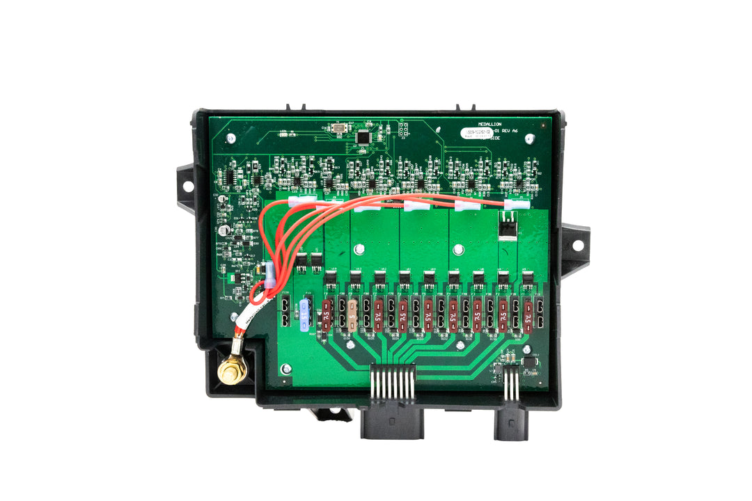 Power module primary for Axis 17-21, featuring a green circuit board with wiring and electronic components inside a black enclosure.