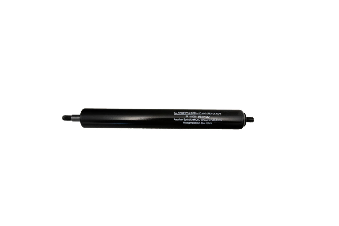 Gas spring, 275-pound capacity, G3 Tower model, black with threaded ends, used for lifting or support applications.