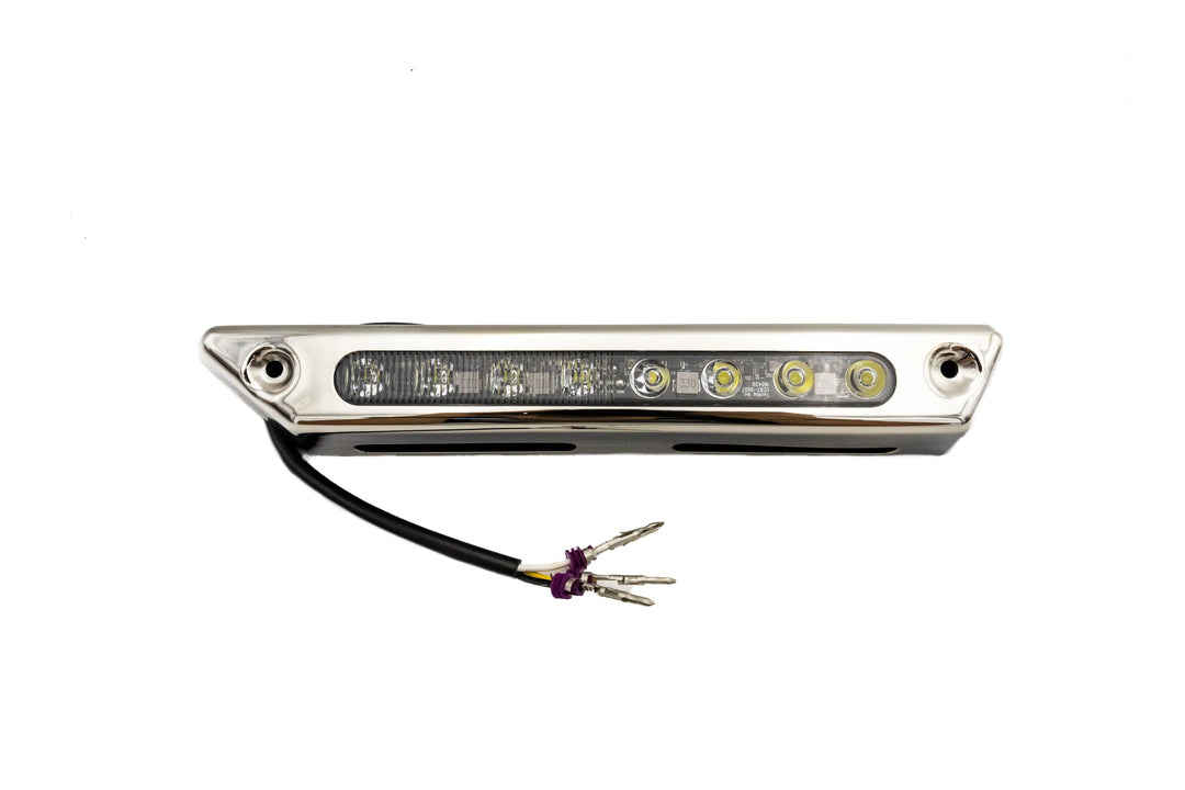 Docking light for starboard side of Malibu MXZ Series boats, 2017-2020, with wiring harness and LED bulbs.