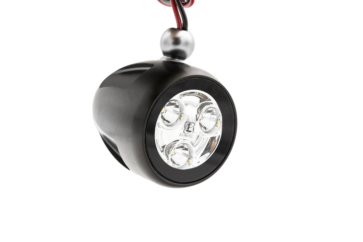 LED tower light, 16-19 inches, black cylindrical design with multiple LED bulbs, used for industrial or construction signaling.