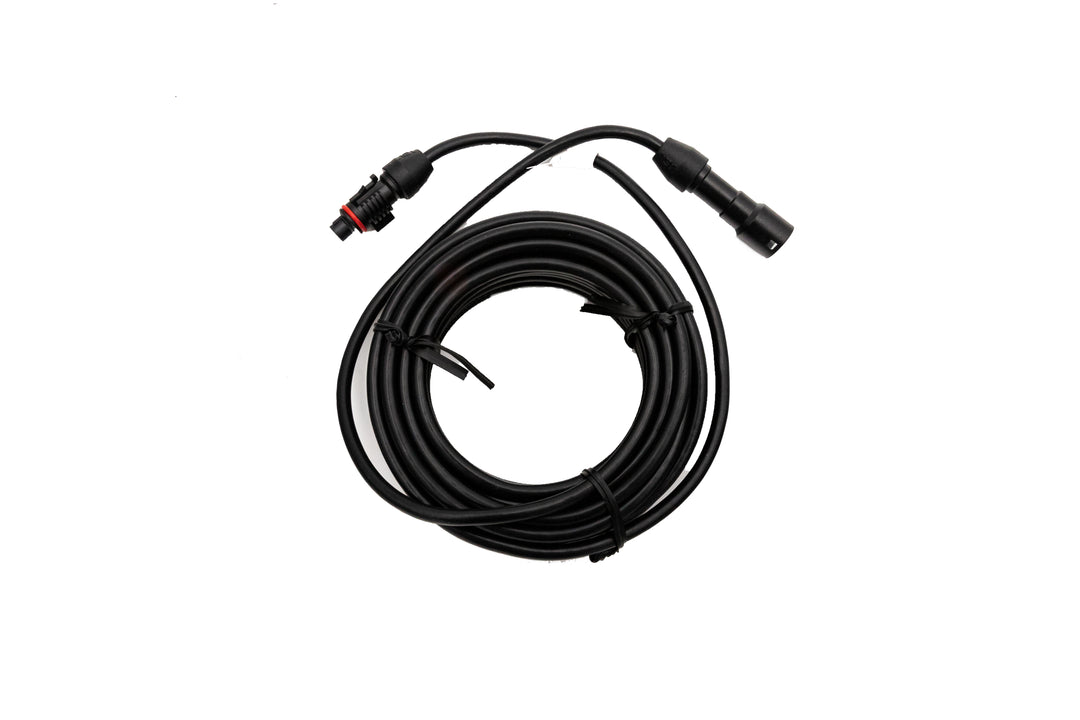 25ft black camera extension cable with connectors, ideal for extending camera connections up to 25 feet.
