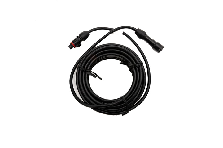 25ft black camera extension cable with connectors, ideal for extending camera connections up to 25 feet.
