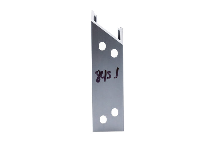 Outside starboard speaker mount for tower GV, with four mounting holes and handwritten label "845.