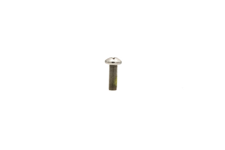 Steel pan head screw with Nylock patch, 1/4"-28 x 3/4" size, shown on a white background.