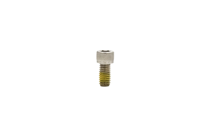 Steel bolt with a 3/8-inch diameter, 3/4-inch length, featuring Loctite threadlocker applied on the threaded part.