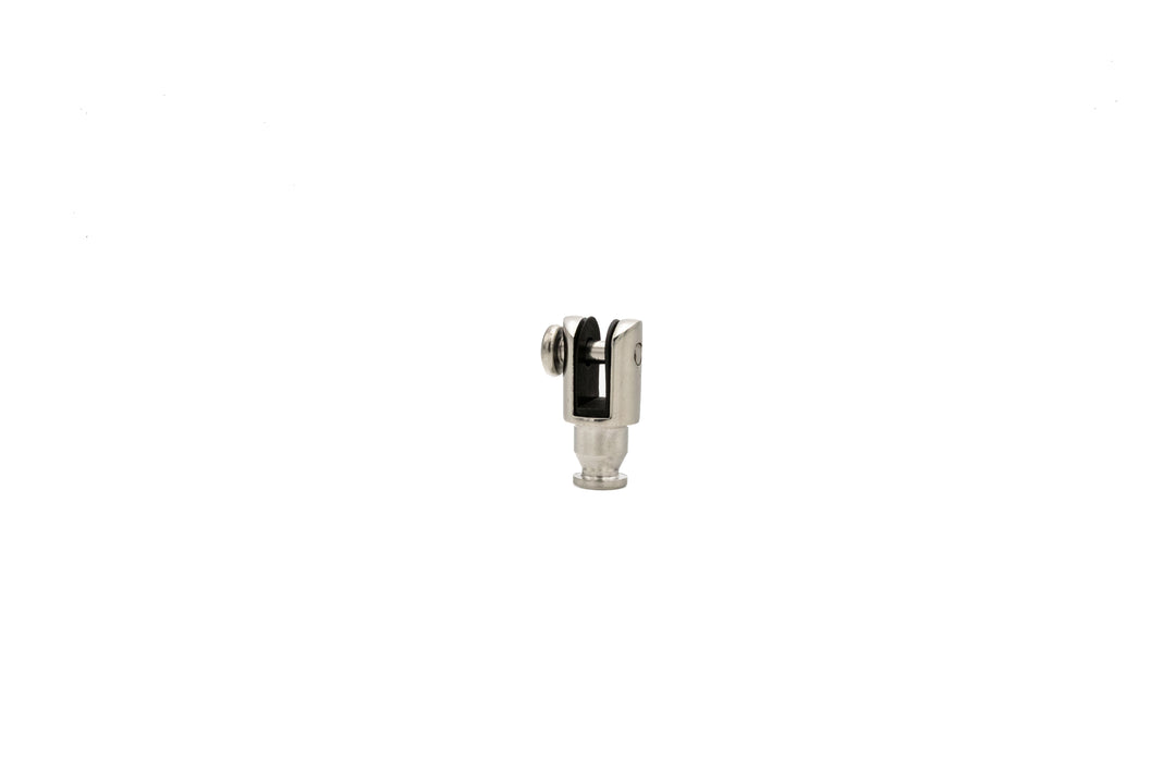 New design Bimini support pole post with adjustable mounting bracket and sleek metal finish.