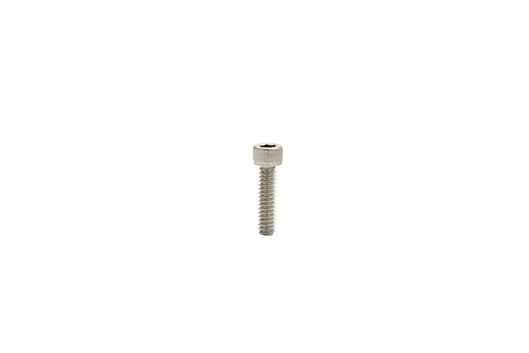 Socket head cap screw, 10-24 x 3/4 inch, stainless steel, with a hex socket drive for tightening.